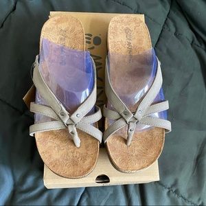 Brand New size 10 BearPaw Sandals - in box with tags suede leather harness style